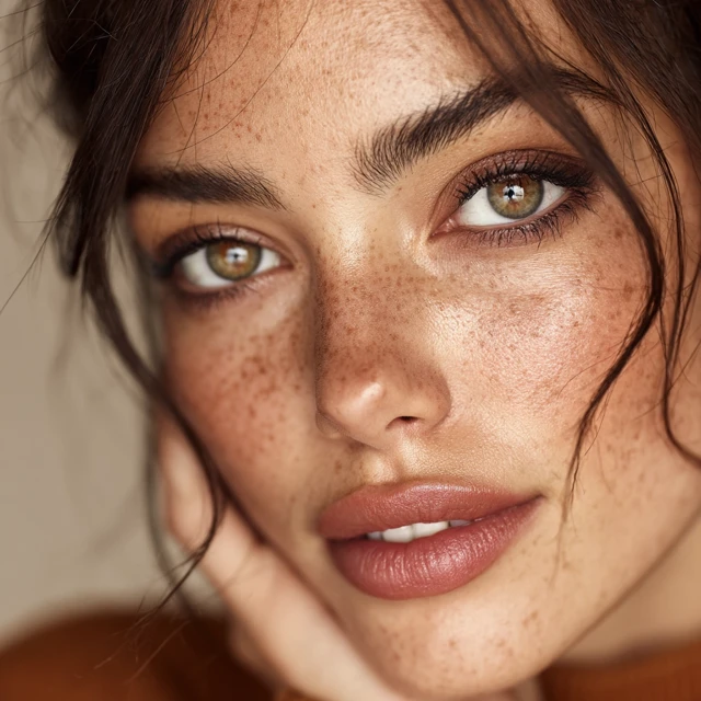 Latina Beauty Model Perfect Skin Cosmetics Campaign