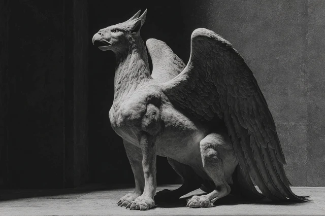 Griffon Portrait in Black and White