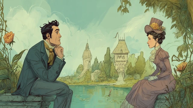 Victorian Romance Lyell and Wife Comic Style