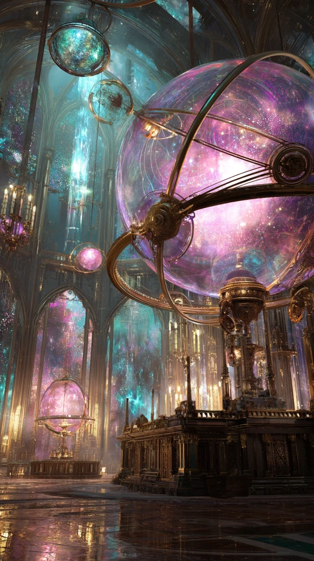 Steampunk Temple Orrery Dreamlike Art
