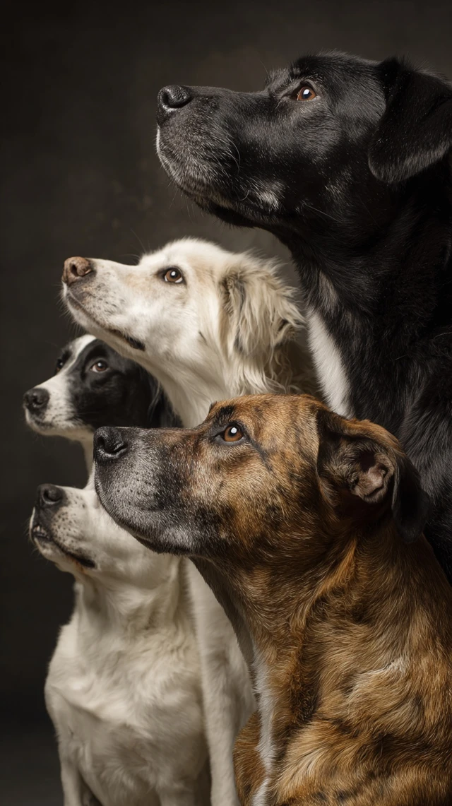 Group of Dogs Posing Adorably