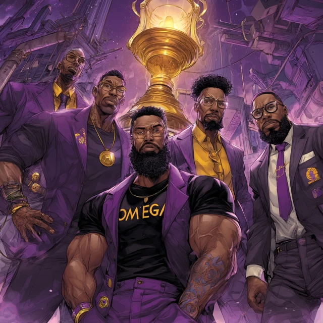 Omega Psi Phi Brothers Magazine Cover 3D Art