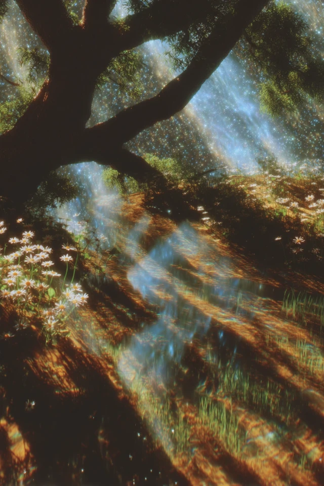 Surreal Scene with Chair and Stairs in Nature