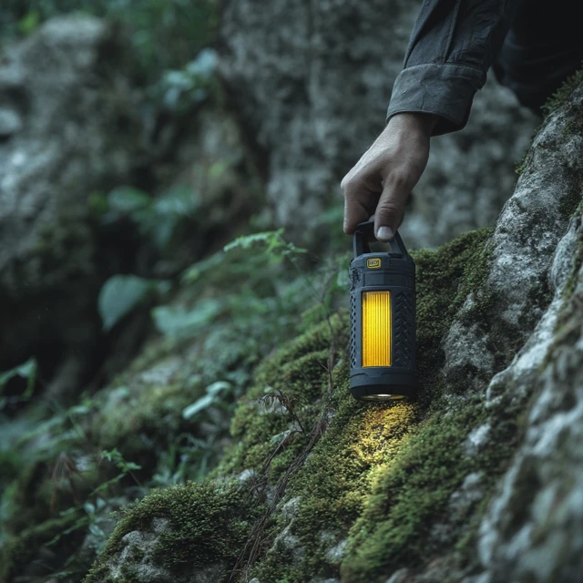 Hiking Lamp In Nature Outdoor LED Light Adventure