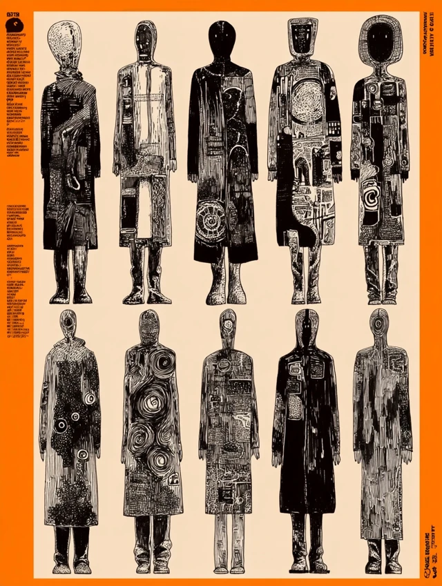 Occult Rubber Suit Drawings Illustration Art