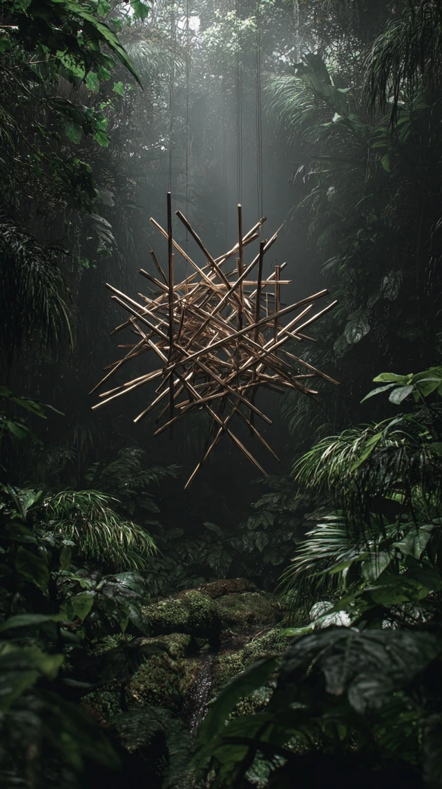 Wooden Sculpture in Jungle Adventure