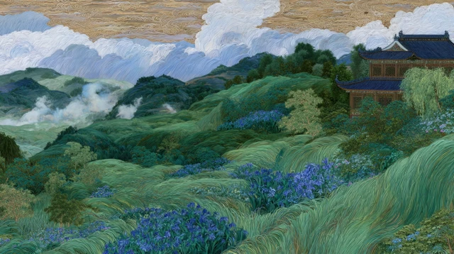 Spring Rain Countryside Chinese Painting