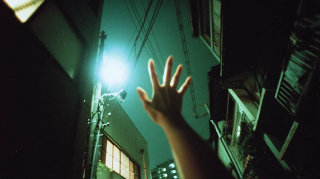 Japan Night City Alley Hand Reaching Up 2005 Film
