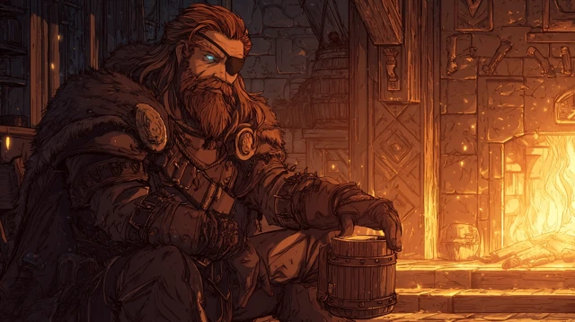 Dwarf Thargrim Embermantle: Cinematic Fantasy Illustration