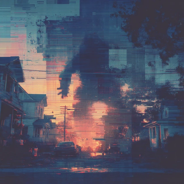 VHS Terror A Glitching Monster Haunting a Neighborhood