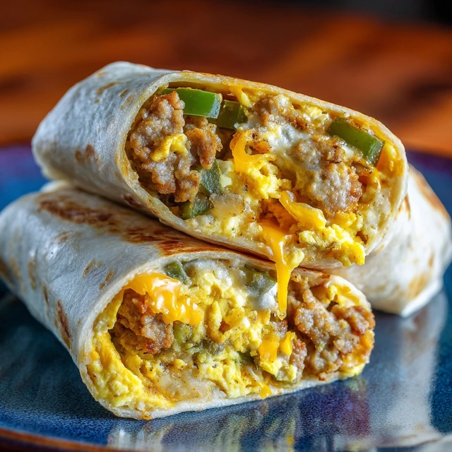 Delicious Sausage Breakfast Burrito Recipe