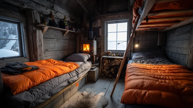 Cozy Cabin Interior Photography Winter Scene