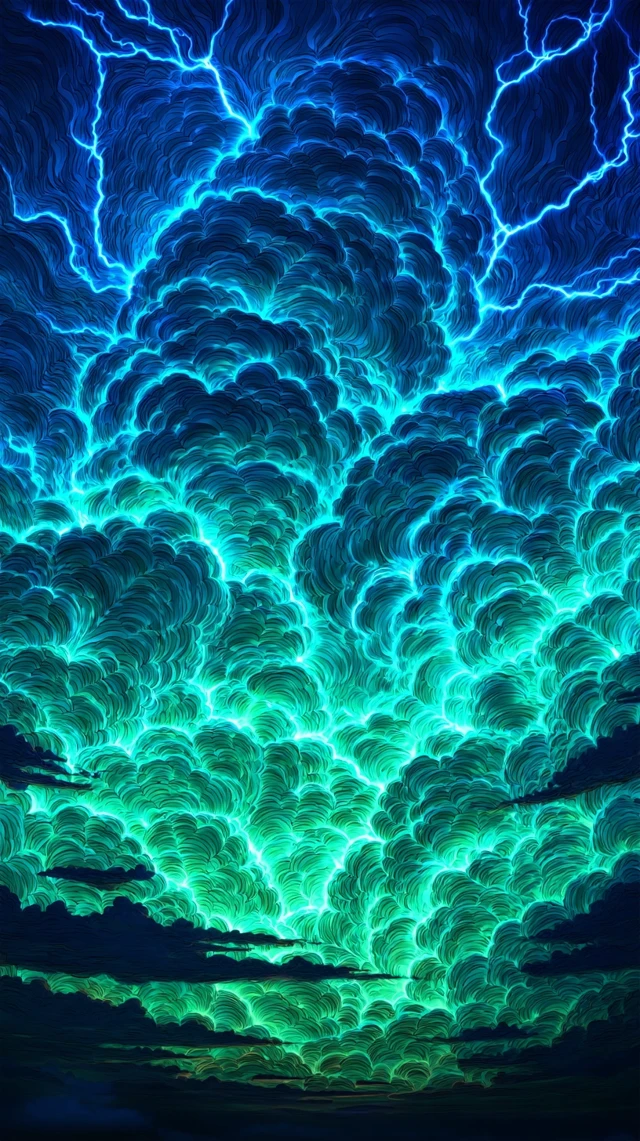 Lightning Storm Night Sky HD Photo