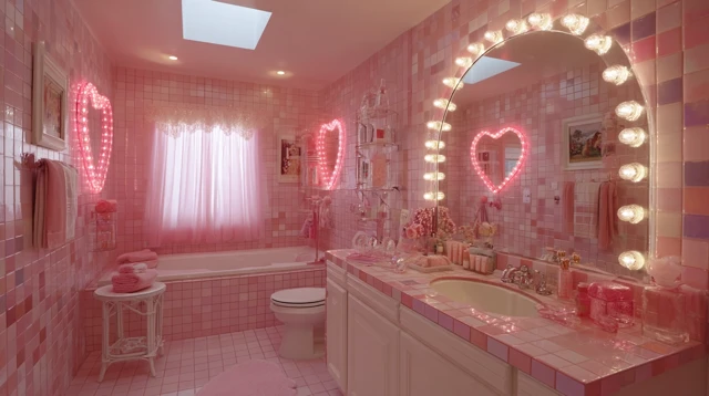 Pink Bathroom Interior Dreamy Aesthetic Design