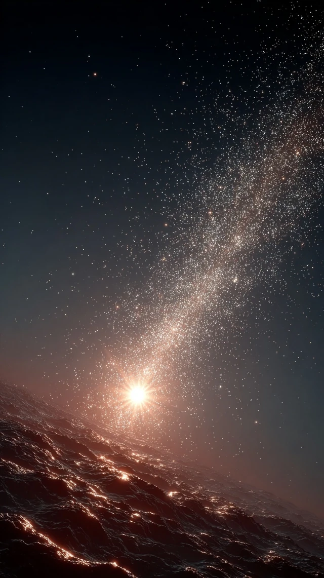 Starry Sky Zoom on a Bright Star