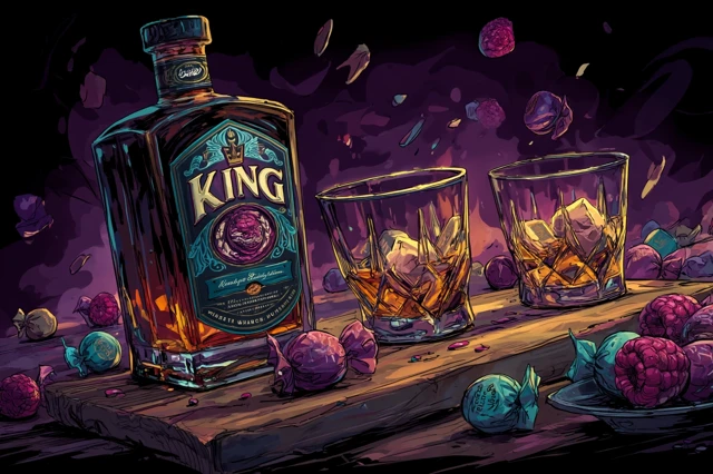 Whiskey Advertisement Concept Art with Bonbons