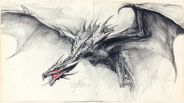 Undead Dragon Illustration Fantasy Art