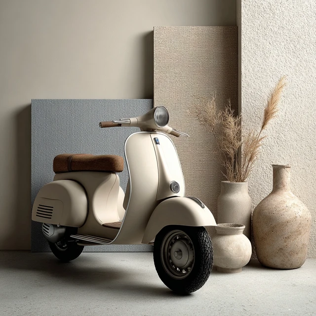 Vintage Scooter Design Minimalist Elegance