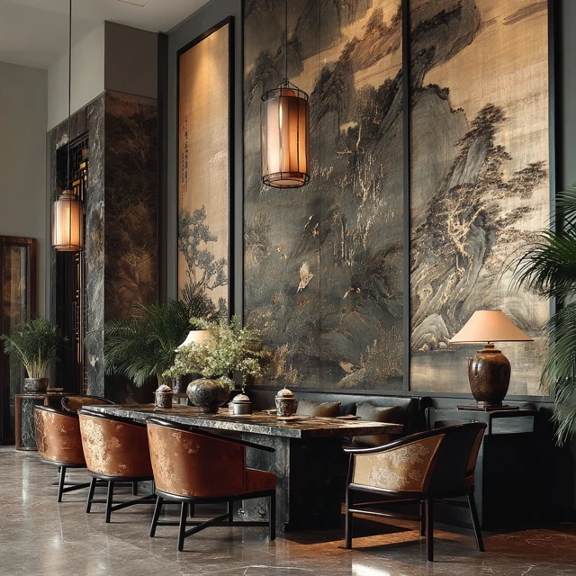 Chinese Luxury Dining Interior Design