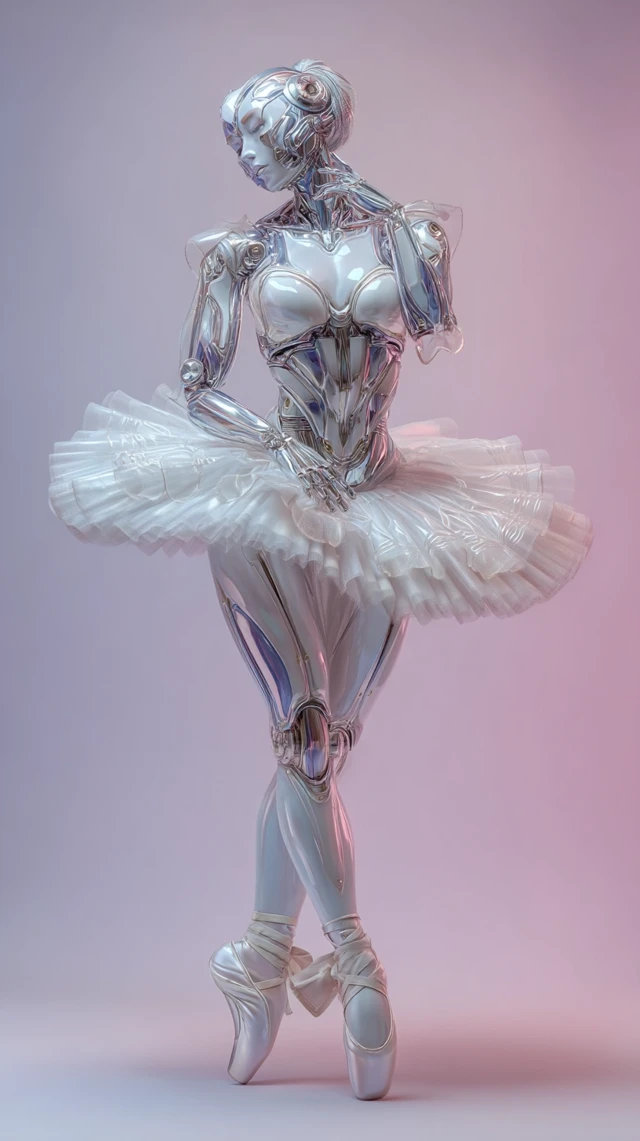 Robot Ballerina Elegant Photorealistic Portrait