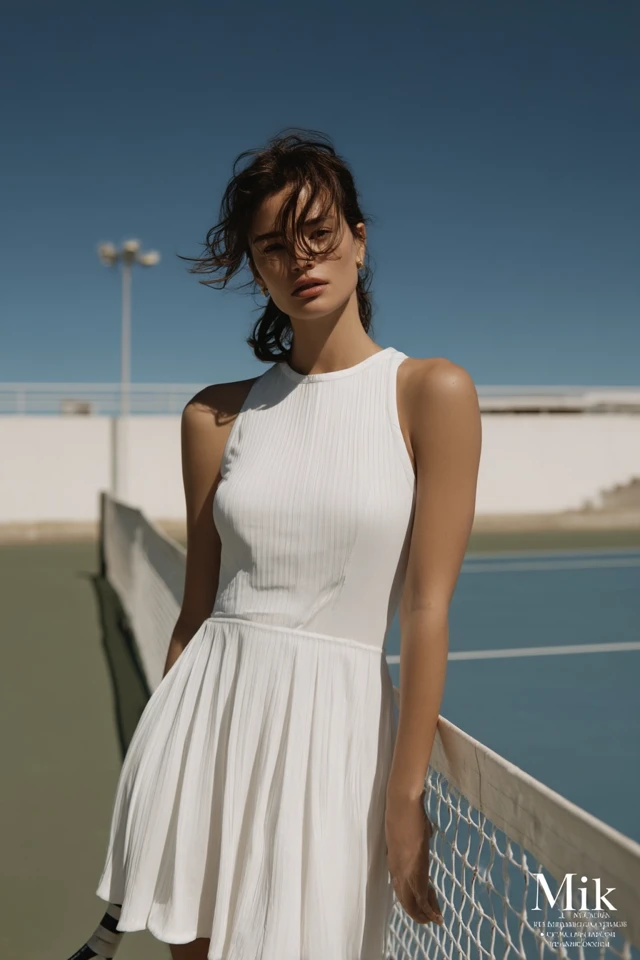 Tennis Dress Fashion Model for Milk Magazine