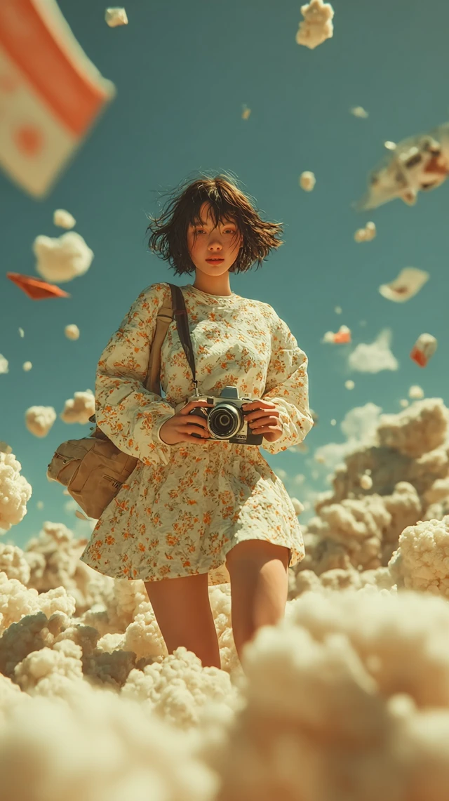 Dreamy Japanese Girl Photography Surreal Sky