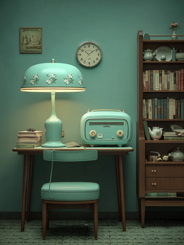 Retro Detective Office Scene Book Mockup