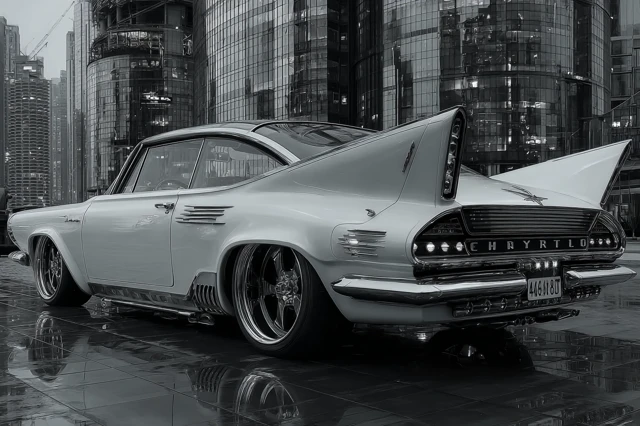 Chrysler Futura Concept Retro Futuristic Monochrome Car