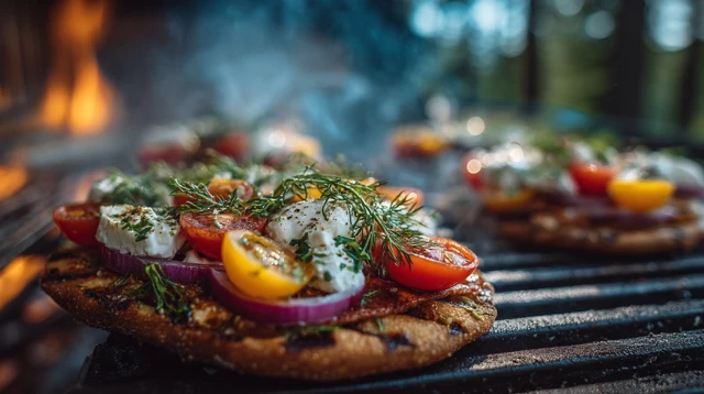 Grilled Flatbreads with Fresh Summer Ingredients