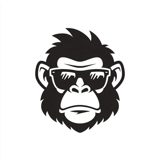 Cool Monkey Logo Vector Design