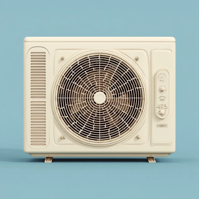 Anime AC Unit Illustration Nostalgic Texture