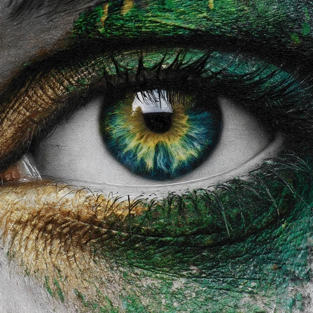 Detailed Green Eye Close Up