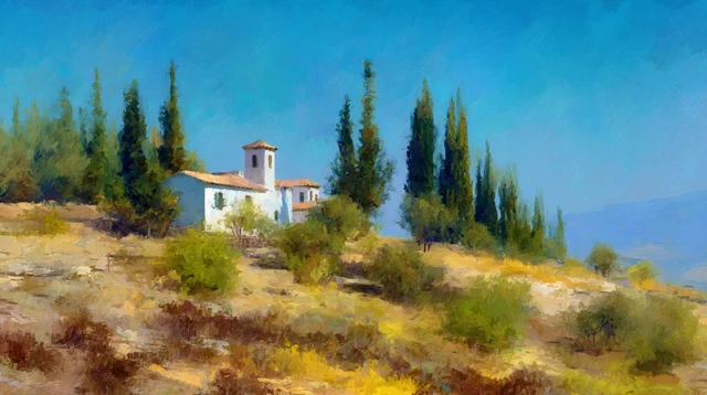 Andalucian House Impressionist Painting