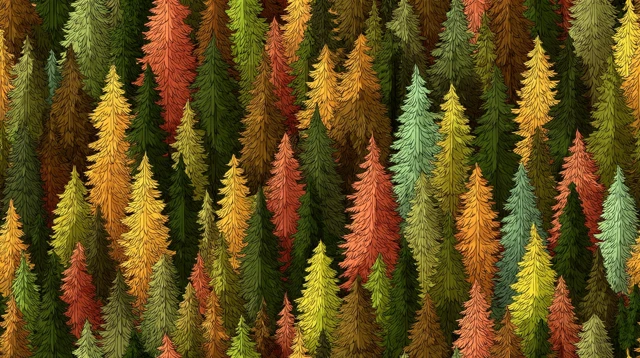 Forest Pattern Illustration Trees Background