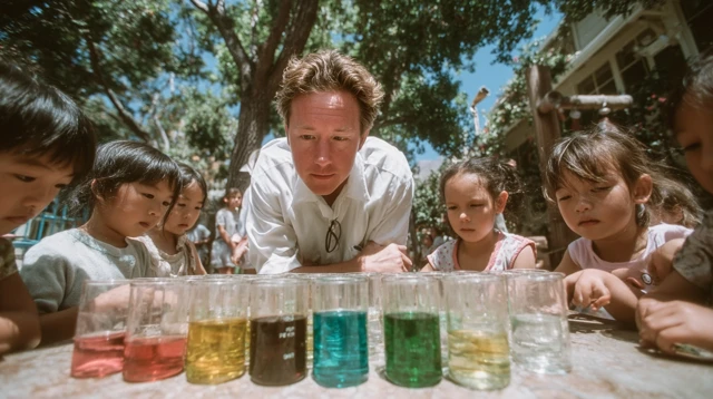 Elementary Science Experiment Outdoors