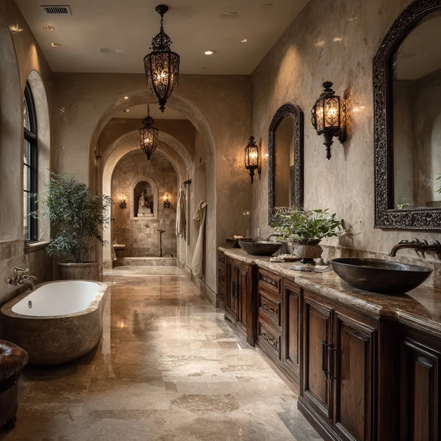 Luxury Mediterranean Bathroom Design Ideas