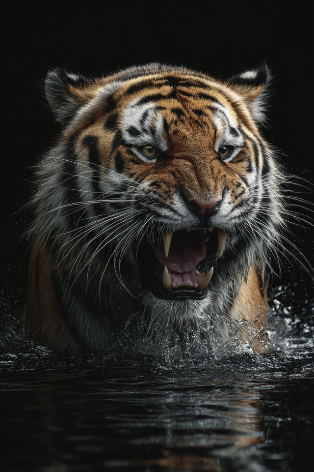 Tiger Leaping From Water Photography Wildlife