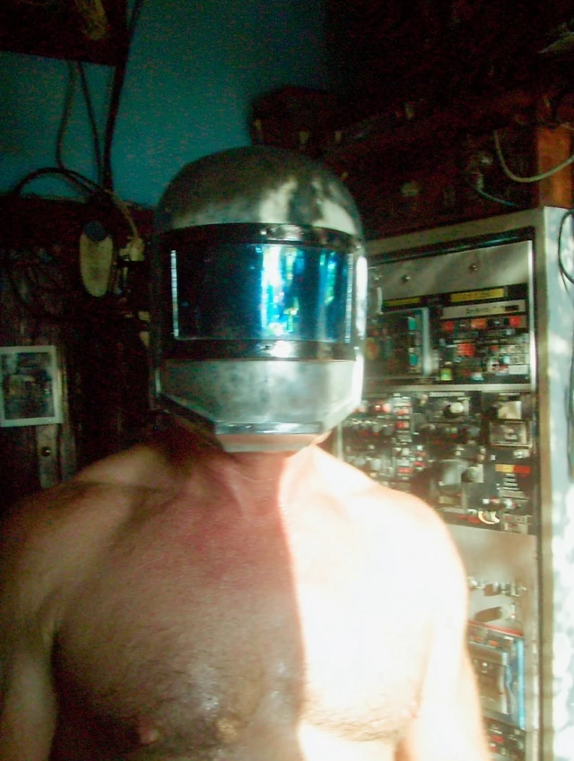 SciFi Cyborg Athlete in Liminal Space 2000s Digicam