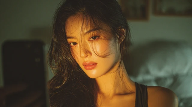 Korean Idol Girl Selfie Beautiful Close Up Photography