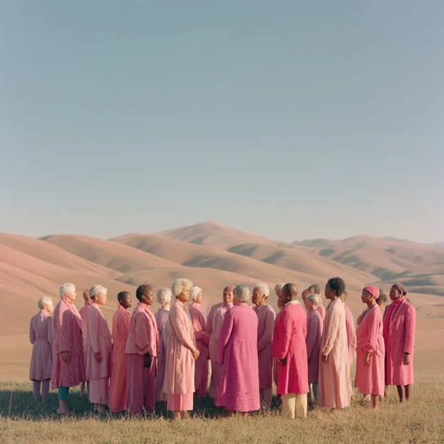 Women in Pink Serene French Countryside Kodak Gold