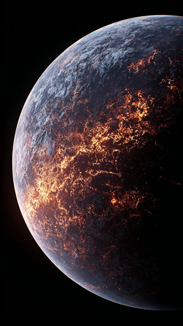 Fiery Protoplanet Burned Surface