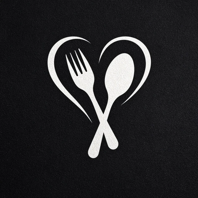 Fork and Spoon Heart Logo Design