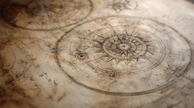 Almagest Constellation Drawing in Da Vinci Style