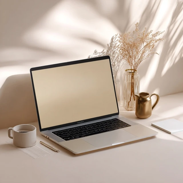 MacBook Mockup Minimal Design for Image Display