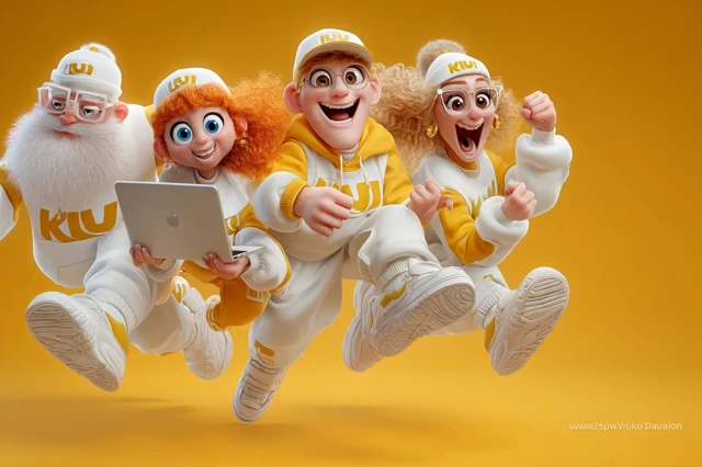 Creative Team 3D Cartoon Dynamic Collaboration