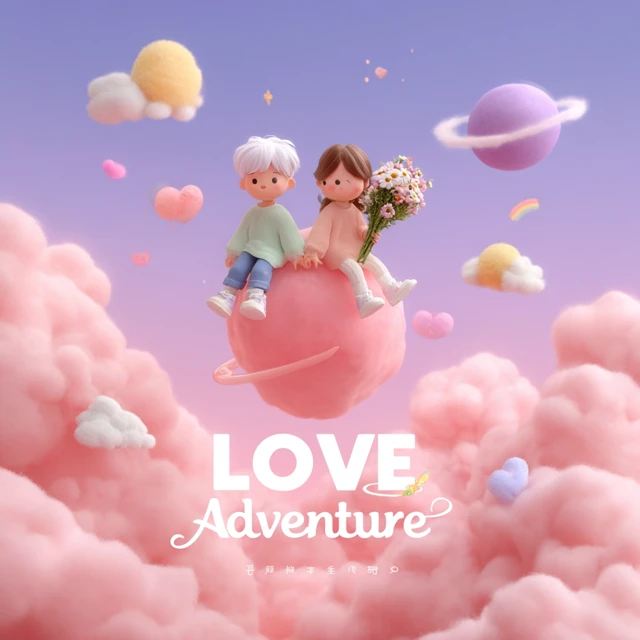 Love Adventure 3D Cartoon Illustration