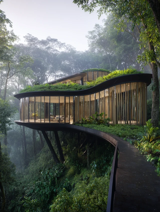 Modern Villa in Rainforest Paradise