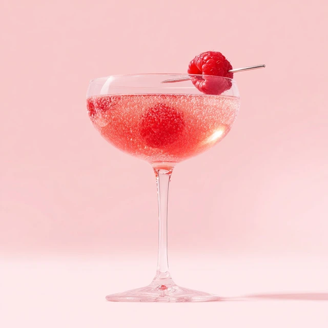 Berry Cocktail Refreshing Summer Drink Coupe Glass