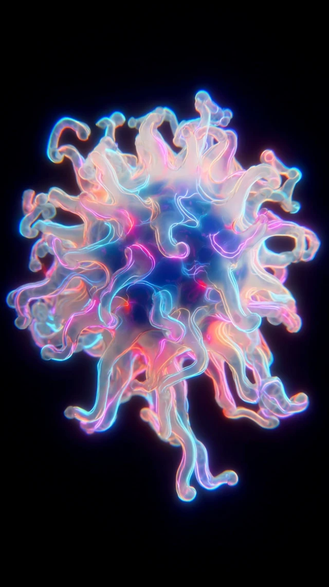 Neon Fission A Mystical Creature in the Gloom