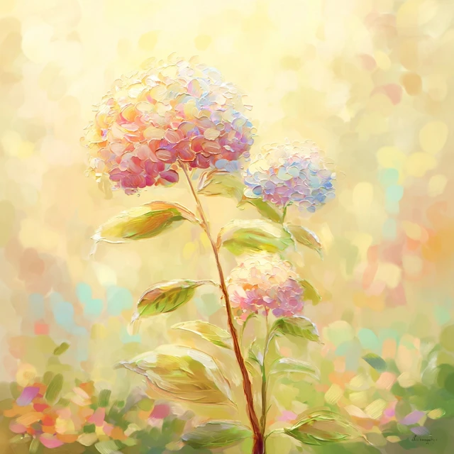Hydrangea Blossoms Painting